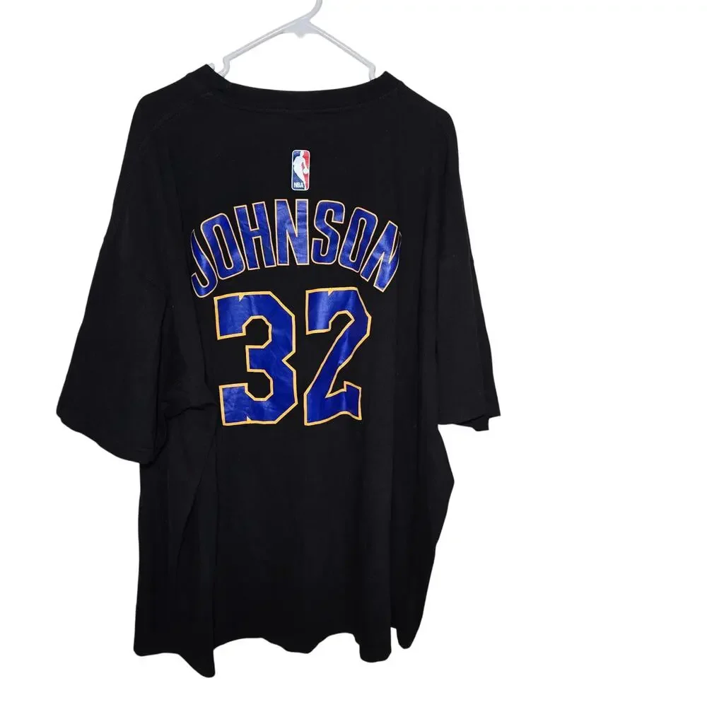 Adidas Magic Johnson #32 NBA Black T-shirt Size 4X Great Condition Basketball